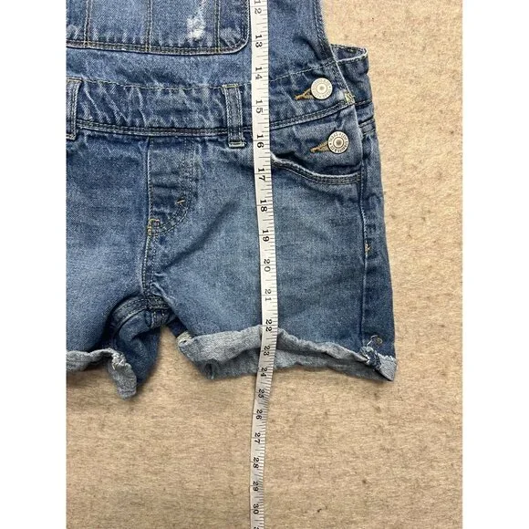 Levi's Distressed Medium Wash Shortall Girls 10 Regular - Picture 10 of 11